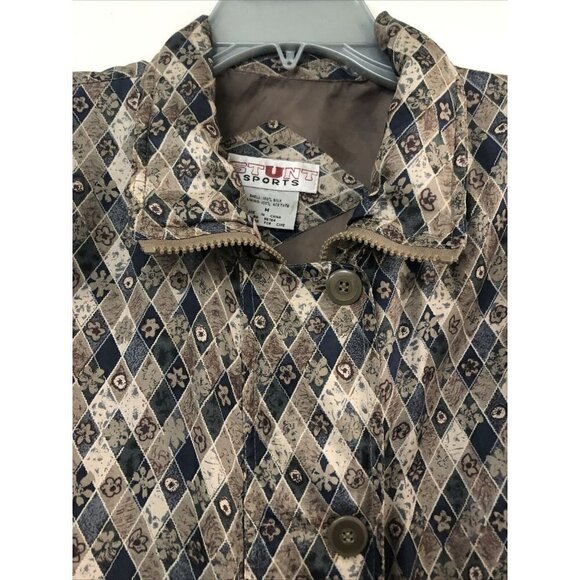 Vintage Unisex Stunt Sports Silk Bomber Lightweight Jacket Size Medium Pattern - Picture 3 of 7